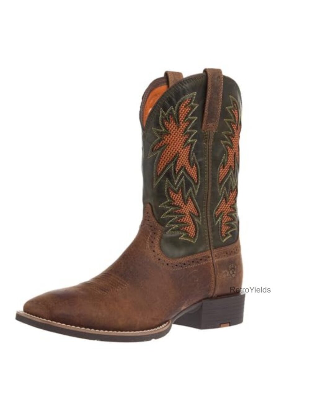 Ariat Mens Sport Cool Venttek Wide Square Toe Cowboy Boot Leather